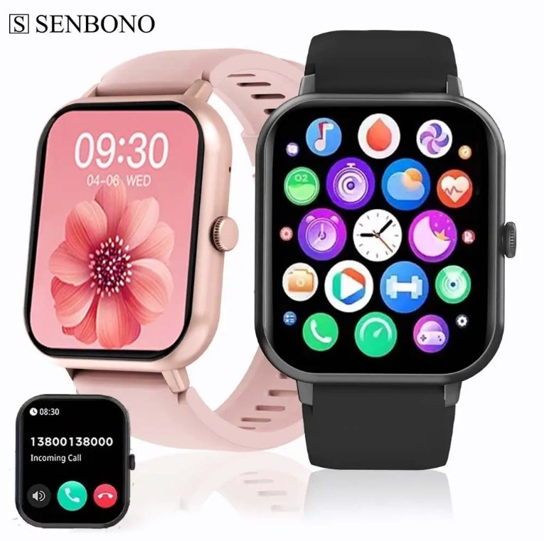 5b2ae9bf-81d5-47b3-ac66-5f000351b191-1.jpg ZL54CJ Square Smartwatch Women BT Call Heart Rate Sport Mode Fitness Tracker Waterproof Smart Watch Men For IOS Android - Image 1