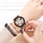 Casual Vintage Leather Women Quartz Wrist Watch Gift Clock - Image 2